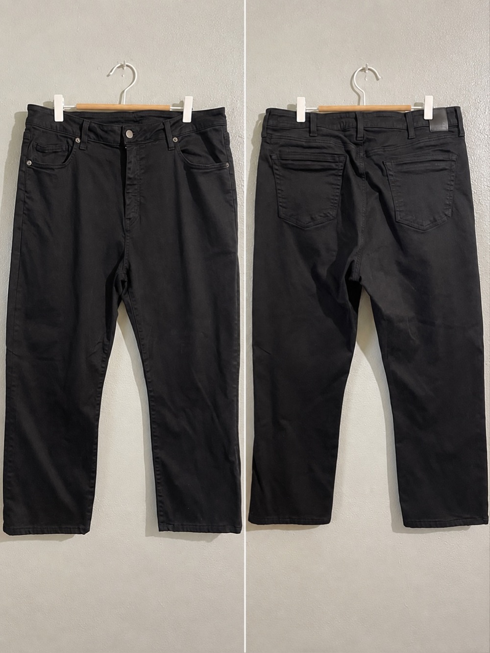 Aviator Slim Straight Travel Jeans Black Stretch Five Pocket Classic Sz 34 Urban